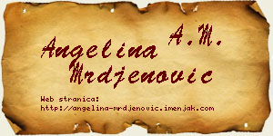 Angelina Mrđenović vizit kartica